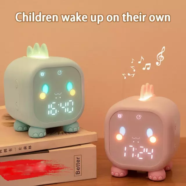 Cute Alarm Clock For Children Dinosaur Digital Alarm Clock With Night Light GX,