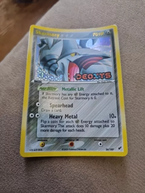 Pokemon SARMORY Ex Deoxys REVERSE HOLO SELTENE Karte 26/107 gestempelt Goldfolie NM++