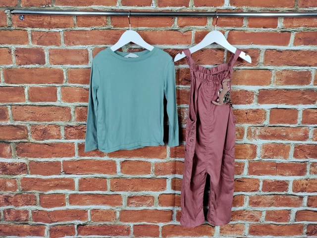 Girls Bundle Age 2-3 Years Next H&M Long Romper Dungaree T-Shirt Dinosaur 98Cm
