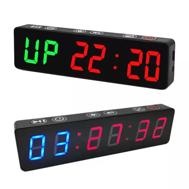 Gym Timer Stopwatch Interval Timer USB Rechargeable Boxing LED Workout Colck