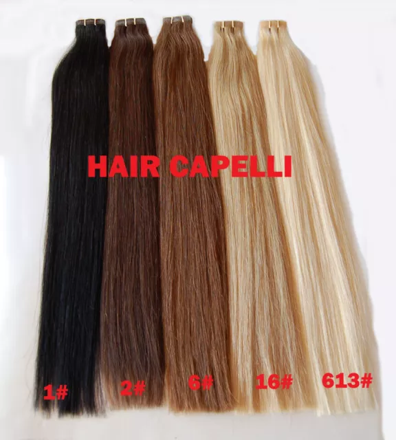 Capelli Extension Umani 20 Fasce 2,5 Grammo Veri Remy Con Biadesivo