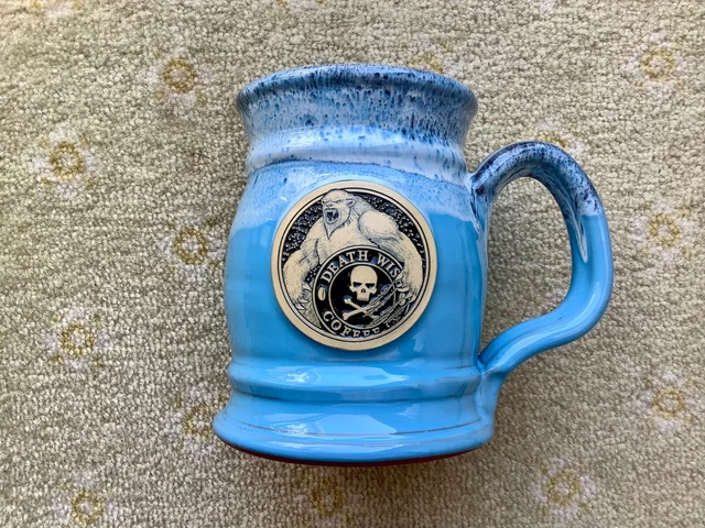 DEATH WISH COFFEE original yeti mug tankard deneen pottery christmas theme  $99.00 - PicClick