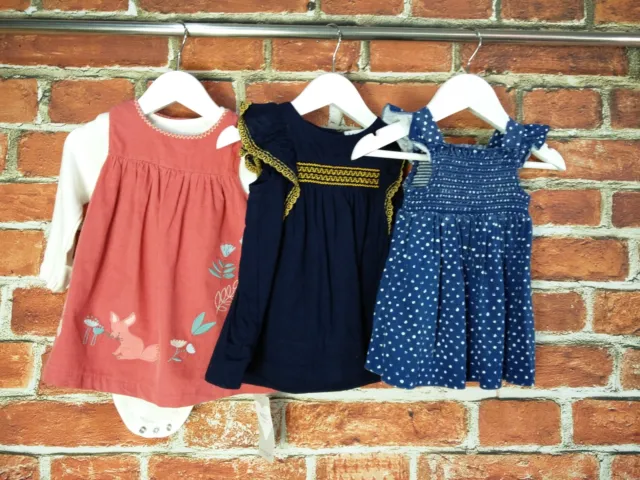 BABY GIRLS BUNDLE AGE 3-6 MONTHS M&S BLUE ZOO etc DRESS SET INFANT PRETTY 68CM