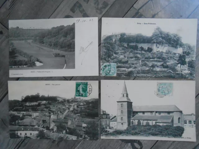 Briey (Murthe Et Moselle): Lot Of 4 Beautiful Antique Postcards.