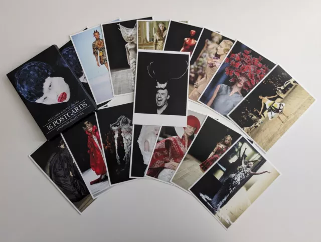 Alexander McQueen at the V&A Exhibition Collection Postcards, Set of 16