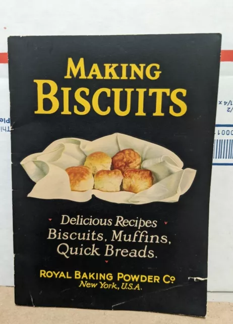 1924 Making Biscuits Cook Booklet Royal Baking Powder Co. New York USA