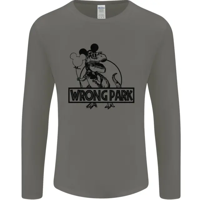 T-shirt da uomo Wrong Park Funny T-Rex Dinosaur Jurrasic