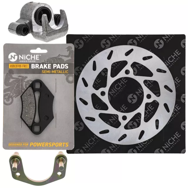 NICHE Front Right Brake Rotor Caliper Pad Set for Polaris Outlaw 500 5247752