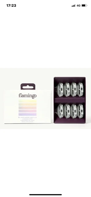 Recarga de cartucho Flamingo cuchillas de afeitar 5 hojas - paquete de 8