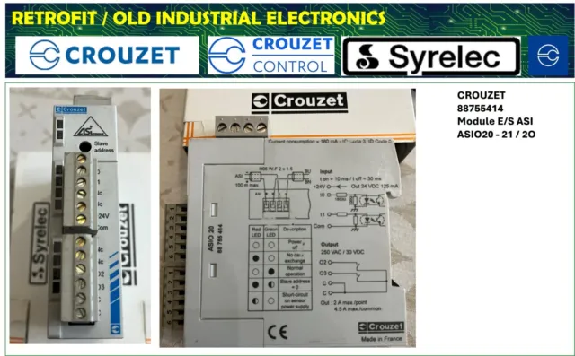 CROUZET 88755414 - Module E/S ASI  -  ASIO20 - 2I / 2O