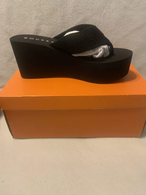 Rocket Dog Women's Crush Platform Wedge Flip Flop Thong Sandal, Size 9 M US
