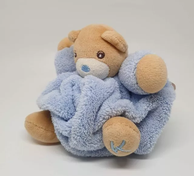 Peluche Doudou Ours Boule Violet Bleu Beige Plume Kaloo Attache Tetine Lavande
