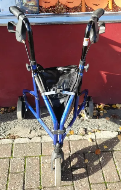 Blue Trilator Disability Walking Aid with Shopping Bag. Sale Benefits Charity