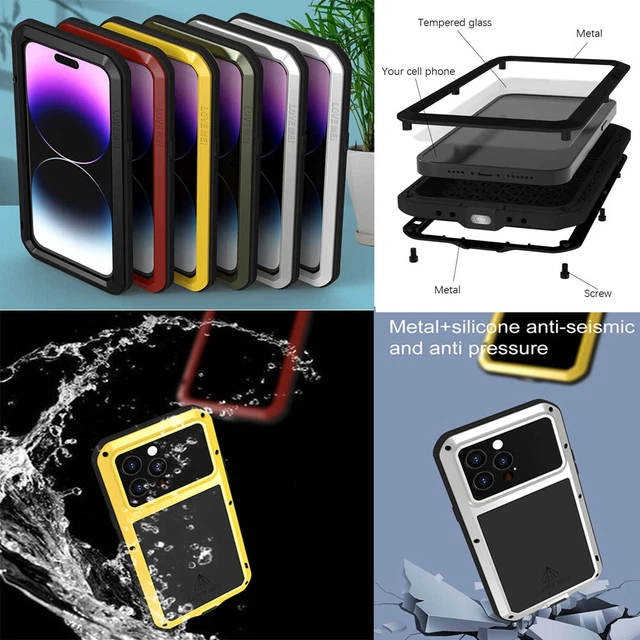 LOVE MEI Life Waterproof Case Cover Screen Protector For iPhone 14 Pro Max Plus