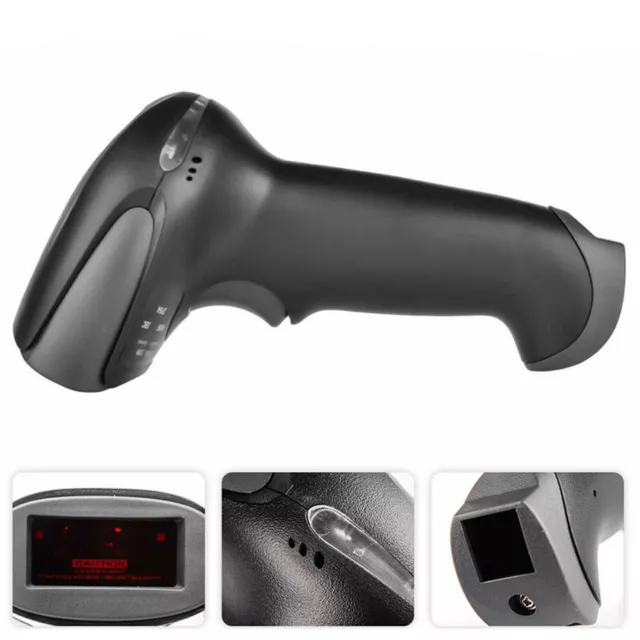 2.4G Wireless Bluetooth Laser USB Barcode Scanner Reader for POS & Inventory NDf