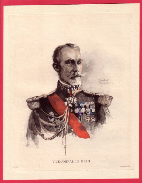 le Vice-Admiral Le Bris engraving 20s Fouqueray /B2GMA9