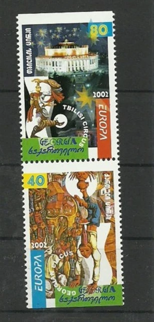 b381 CEPT 02/ Georgien Mi.Nr. 397/98 Do/Du ** Paar