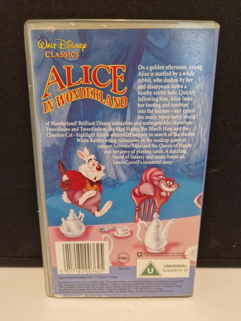 ALICE IN WONDERLAND - Walt Disney - PAL VHS Video Tape (A137) £2.99 ...