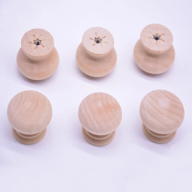 CCYKXA Lot De 6 Boutons De Tiroir En Bois Pour Enfants, Crochets Muraux Pour Enfants, Poignées D