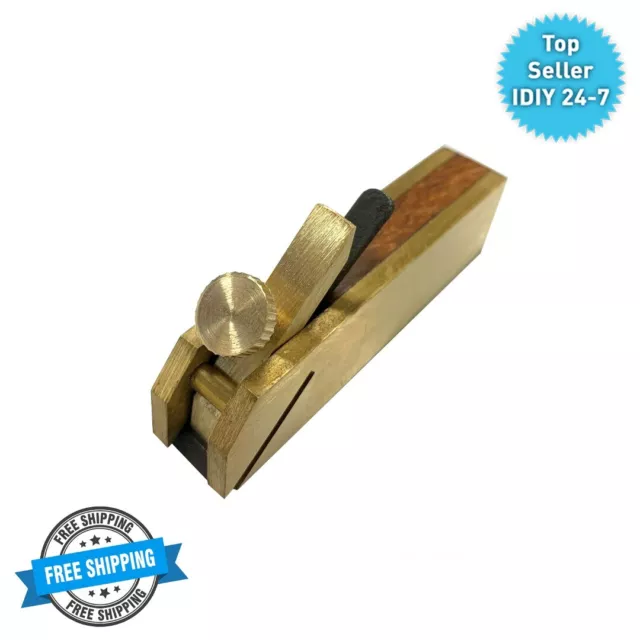 Rolson 75mm Mini Scraper Bull Nose Plane Brass and Hardwood