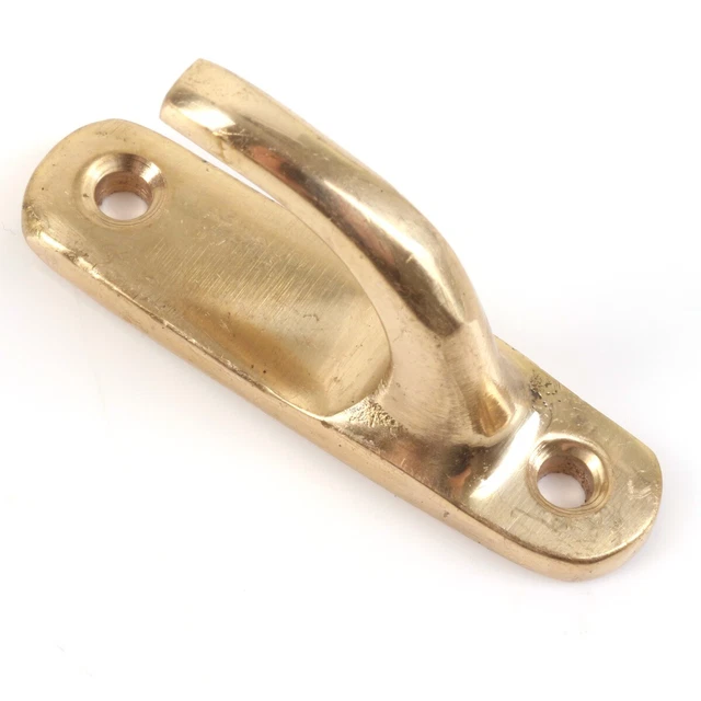 2 X SOLID Brass CURTAIN HOOKS Drapes Tie Back Tassel Rope Wall Holder