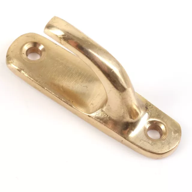 2x SOLID BRASS CURTAIN TIE BACK HOOKS Modern Metal Wall Tassel Rope Holder Pair