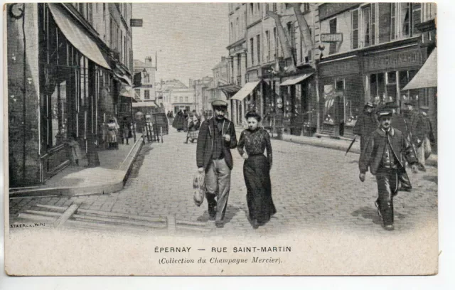 EPERNAY - Marne - CPA 51 - les rues - la rue St martin 1