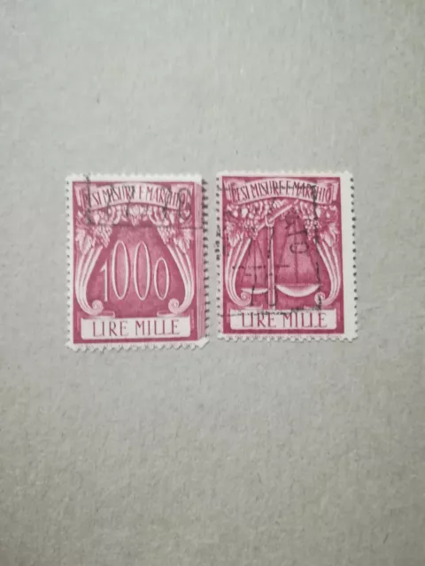 (11/90) - 1956/80 : Pesi, Misure e Marchio L. 1000 ( stelle )