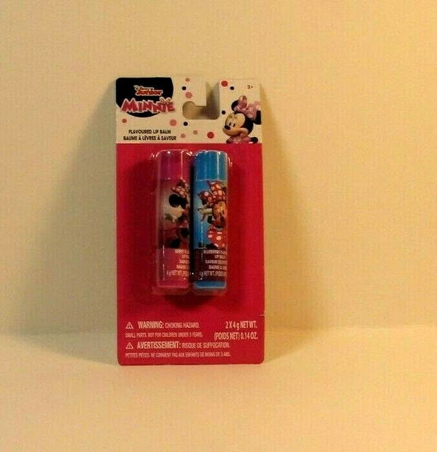Disney Minnie Mouse Lip Balm Set Berry Blueberry Flavor  NEW