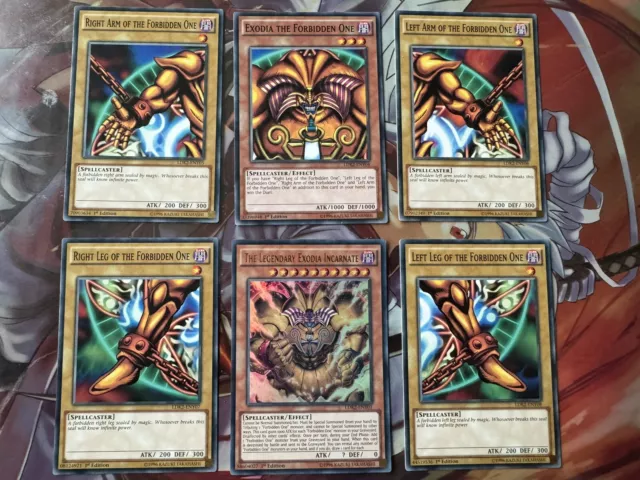 Yugioh - Exodia der Verbotene - LDK2-ENY - 6 Karten Set - 1. Auflage