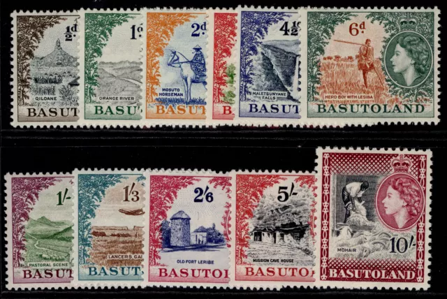 BASUTOLAND QEII SG43-53, 1954-58 complete set, NH MINT. Cat £110.