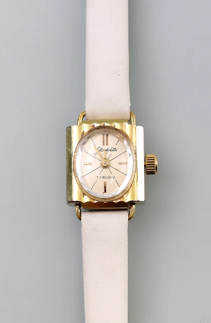 8820034 Chapado en Oro Reloj Glashütte Retro 70er Años