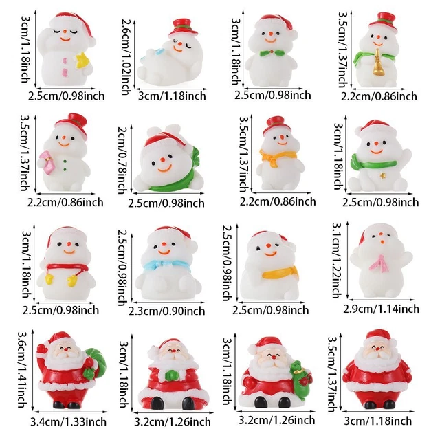 Micro Landscape Miniature Snowman Santa Claus Christmas Figurines Xmas Tree 3