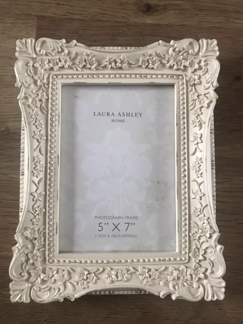 Laura Ashley Ornate Cream Picture Photo Frame Wall Hanging 10" x 8"
