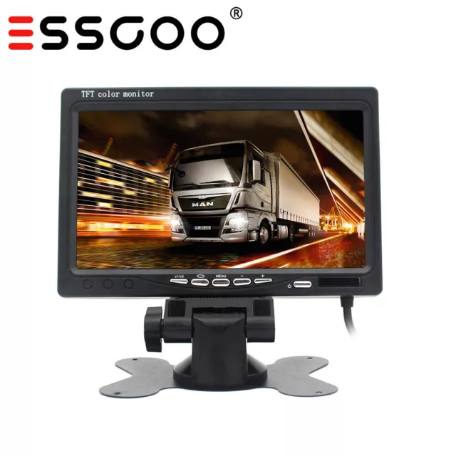 ESSGOO 7 Zoll TFT HD Farbe Monitor Screen Für LKW PKW KFZ Auto Rückfahrkamera