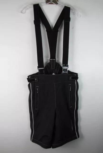 Schneider Men's 30W 10L Black Polyamide Short Ski Pants w/ Suspenders