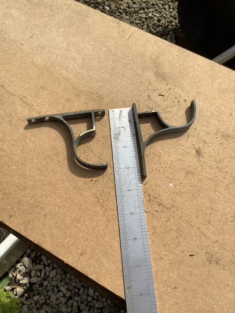 ANTIQUE VICTORIAN RECLAIMED CURTAIN POLE BRACKET SUPPORT ARM - 40mm POLE GAP 3