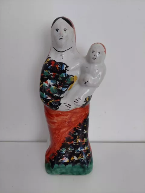 Vierge Faience Quimper  ? Nevers ? Malicorne  ?