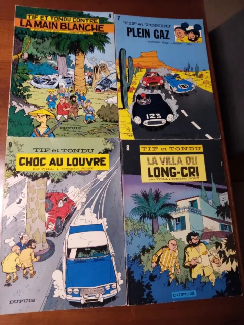 TIF et TONDU lot de 4 BD n° 4, 7, 8, 9 Will Rosy Editions Dupuis 1976 à 1978