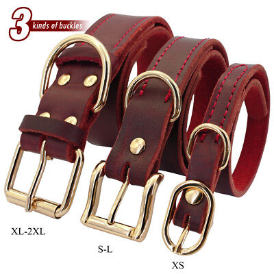 Genuine Leather Dog Collar Heavy Duty Dog Collars for Small Large Medium Dogs