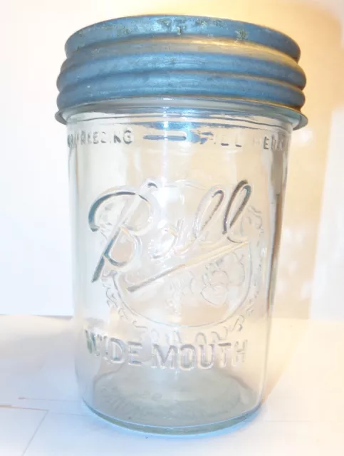 Ball Sculptured Glass Fruits Wide Mouth Pint Freezer / Canning Jar With Zinc Lid Ball Sculptured Glass Fruits Wide Mouth Pint Freezer / Canning Jar With Zinc Lid