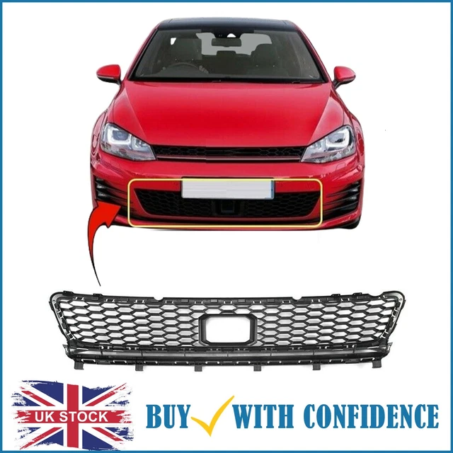 VW Golf GTI GTD Mk7 Front Centre Bumper Grille W/ Adaptive Cruise Hole 2013-2017