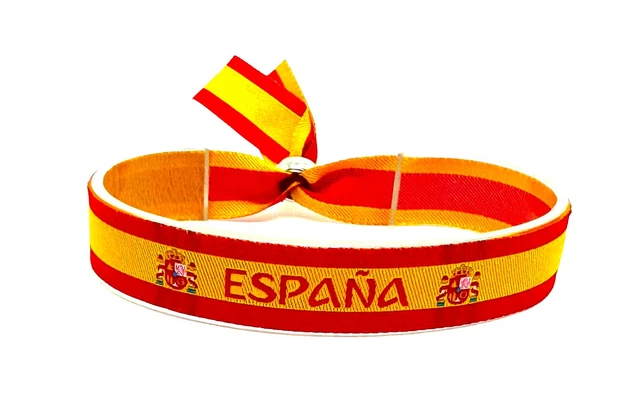 Pulsera Trenzada Republicana Española – Roja, Amarilla Y Violeta, Ajustable Y De Satén (Modelo 3)