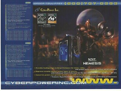 Vintage/Retro CyberPowerInc Multi Gaming PC NZXT Nemesis Print Ad Promo 2005
