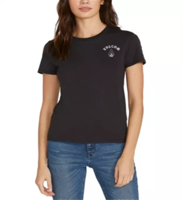 Volcom Women's Feelin Alive Logo T-Shirt Black Size Extra Large