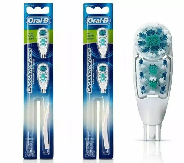 Oral B CrossAction Power Electric 4 têtes de rechange pour brosse à dents...