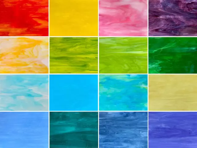 16 Sheets Stained Glass Variety Pack, 4 X 6 Inch Mosaic Glass Tiles for Crafts,