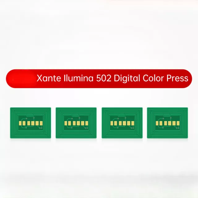 4 x Toner Chip (BCMY) for Xante Ilumina 407, 500, 502 Digital Press Refill