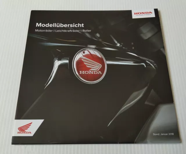 Honda Modelle 2018 Deutsche Prospectus Catalogue Brochure Moto