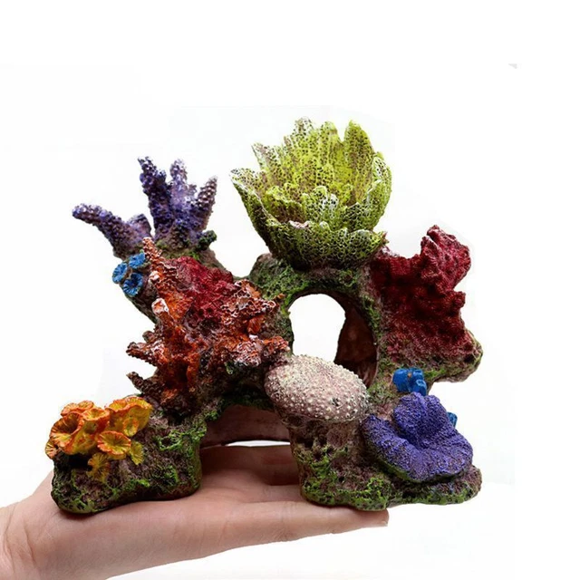 Fish for  Reef Coral Decorations Aquarium Coral Ornaments Resin Coral Cave D